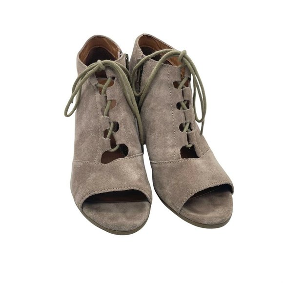 Susina Booties Womens 7.5 Suede Lace Ankle Boot Rodeo Coastal Cowgirl Western - Picture 2 of 12